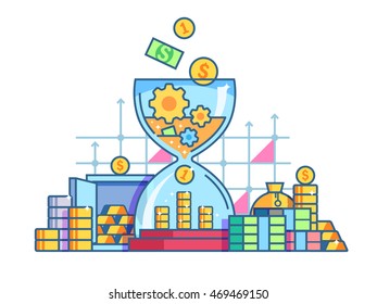 Time is money flat concept