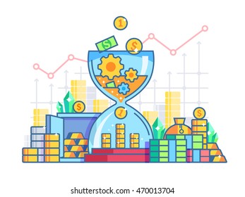 Time is money flat concept