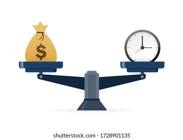 Time is money, great design for any purposes. Business concept. Business investment isometric vector illustration.