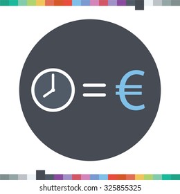 Time is money icon.