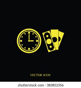 Time is money icon.