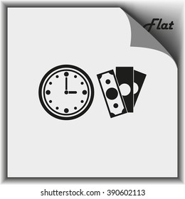 Time is money icon.