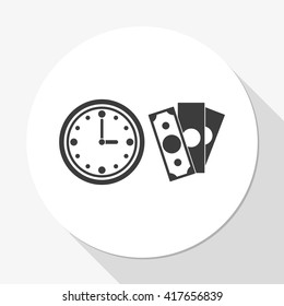 Time is money icon.