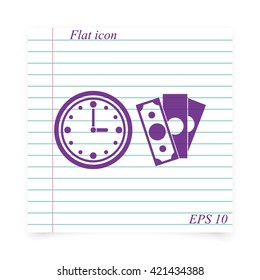 Time is money icon.