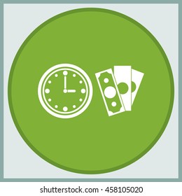 Time is money icon.