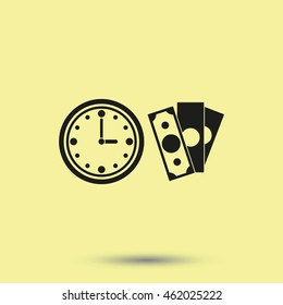 Time is money icon.