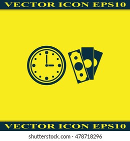Time is money icon.