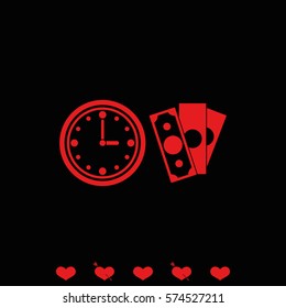 Time is money icon.