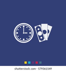 Time is money icon.