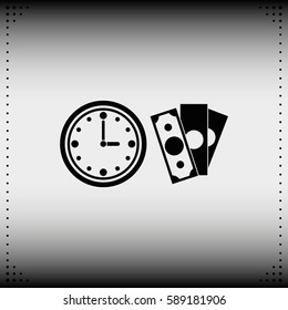Time is money icon.