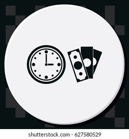 Time is money icon.