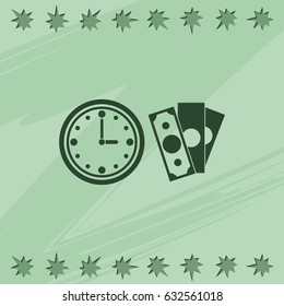 Time is money icon.