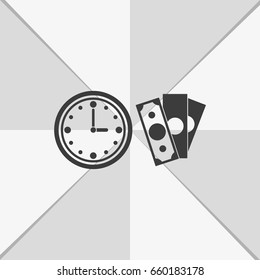 Time is money icon.