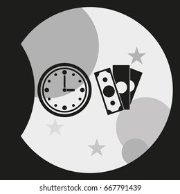 Time is money icon.