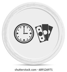 Time is money icon.