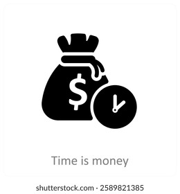 Time Is Money icon concept
