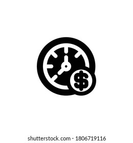 Time is Money Icon, Economy Symbol.