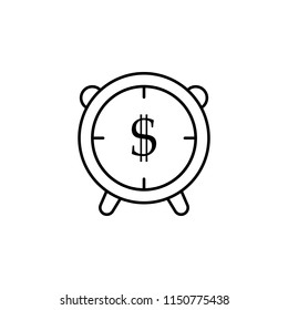 Time is money icon. Element of time value icon for mobile concept and web apps. Thin line Time is money icon can be used for web and mobile