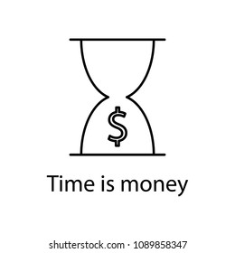 time is money icon. Element of web icon with name for mobile concept and web apps. Detailed time is money icon can be used for web and mobile. Premium icon on white background