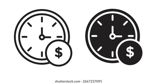 El tiempo es dinero icono Elementos.