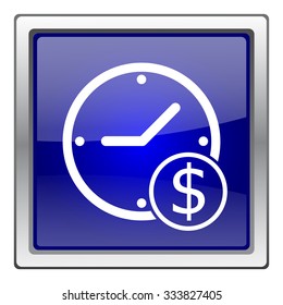 Time is money icon. Internet button on white background. EPS10 vector.
