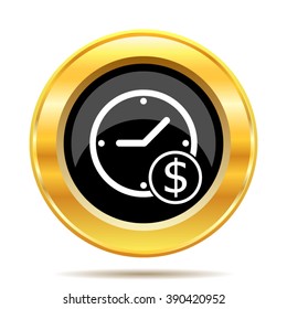 Time is money icon. Internet button on white background. EPS10 vector.