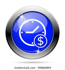 Time is money icon. Internet button on white background. EPS10 vector