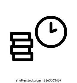 time is money icon or logo isolated sign symbol vector illustration - high quality black style vector icons
