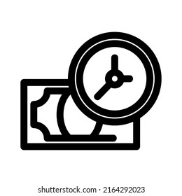 time is money icon or logo isolated sign symbol vector illustration - high quality black style vector icons
