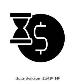 time is money icon or logo isolated sign symbol vector illustration - high quality black style vector icons
