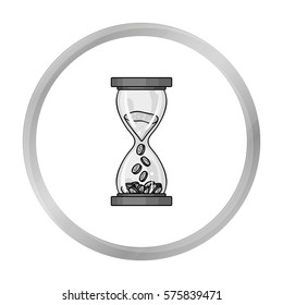 Time Is Money icon in monochrome style isolated on white background. Money and finance symbol stock vector illustration.