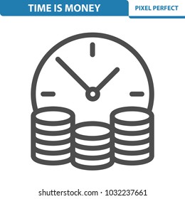 Time Is Money Icon. Professional, pixel perfect icons optimized for both large and small resolutions. EPS 8 format. 12x size for preview.