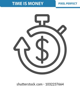 Time Is Money Icon. Professional, pixel perfect icons optimized for both large and small resolutions. EPS 8 format. 12x size for preview.