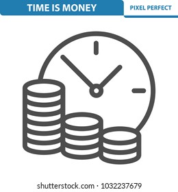 Time Is Money Icon. Professional, pixel perfect icons optimized for both large and small resolutions. EPS 8 format. 12x size for preview.