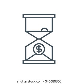 Time is money icon suitable for info graphics, websites and print media. Vector icon.