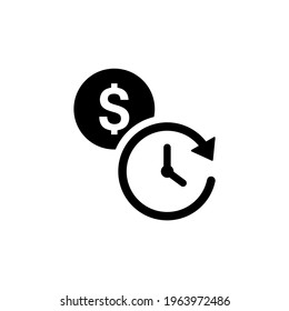 Time is money icon symbol vector illustration