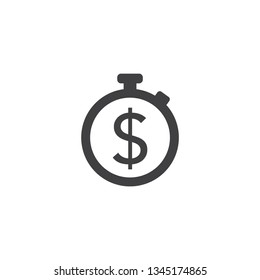 time is money icon vector