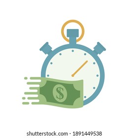  time is money icon vector