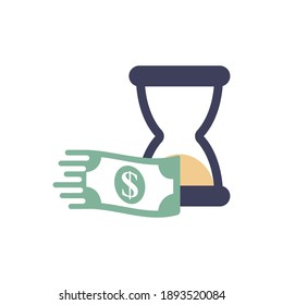  time and money icon vector