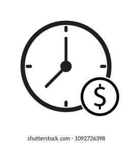Time is money icon, vector illustration