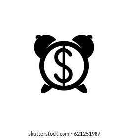 Time is money icon. Vector logo illustration isolated sign symbol