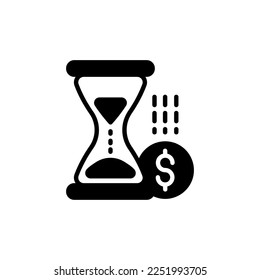 Time Is Money icon in vector. Logotype