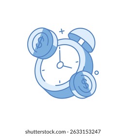 Time Is Money Icon vector stock illustration