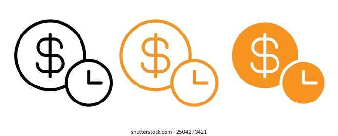 Time is money icon web design in vector