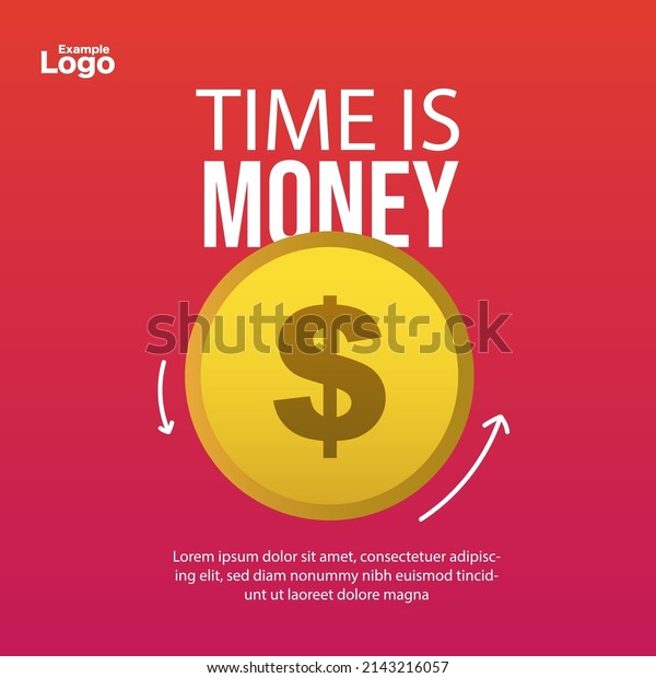 Time Money Illustration Vector Stock Vector (Royalty Free) 2143216057 ...