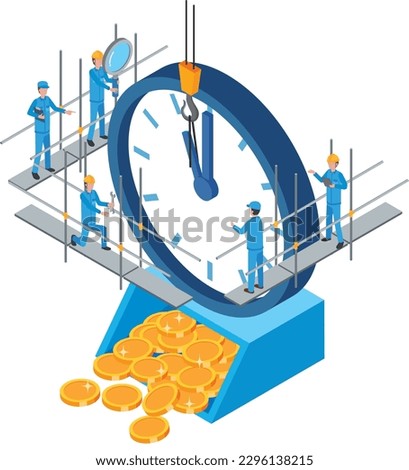 Time is money image illustration of people who make time