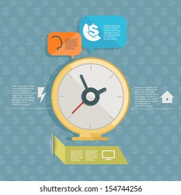 Time Money Infographic Stock Vector (Royalty Free) 154744256 | Shutterstock