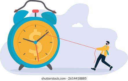 Time is money. Lack of time or running out of time. short and long term investment.

