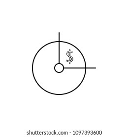time is money line icon. Element of bankig icon for mobile concept and web apps. Thin line time is money icon can be used for web and mobile