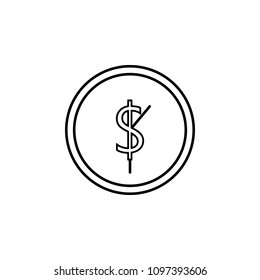 time is money line icon. Element of bankig icon for mobile concept and web apps. Thin line time is money icon can be used for web and mobile